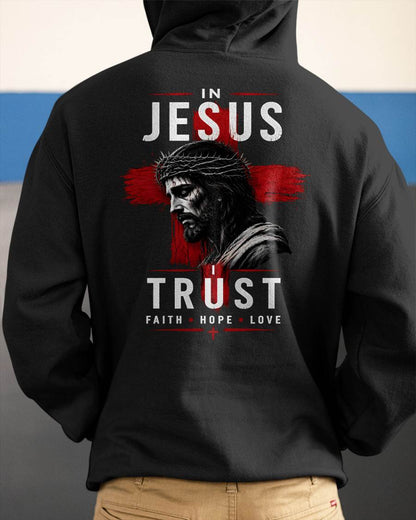 IN JESUS I TRUST Faith • Hope • Love - CHRISTIAN T-SHIRT - FOR MEN NTTD00 (SKU2608-80)