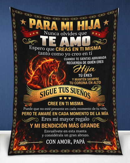 PARA MI HIJA – UN REGALO DEL AMOR, CONFORT Y CALIDEZ DE PAPÁ Manta Acolchada de Forro Polar Sherpa (SKU2610-161)