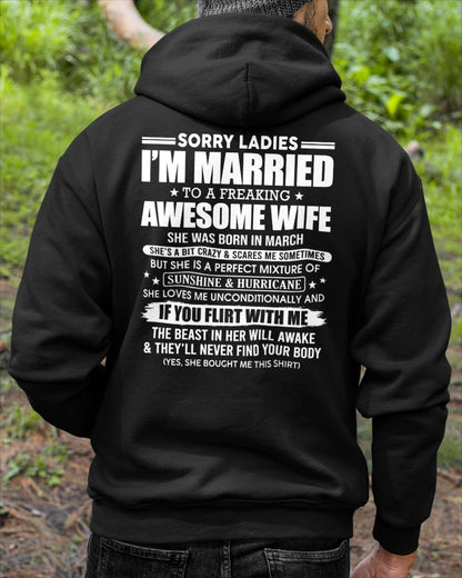 MARCH - MARRIED AWESOME WIFE - GIFT FOR HUSBAND - NTTD03 (SKU08-33-03)