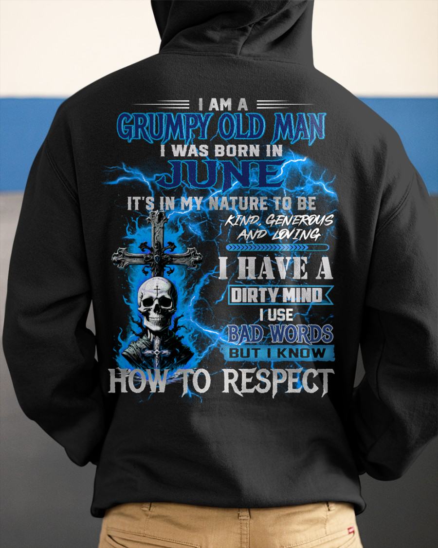 JUNE - GRUMPY OLD MAN - BIRTHDAY T-SHIRT FOR MEN - NTTD06 (SKU26T-01229-06)