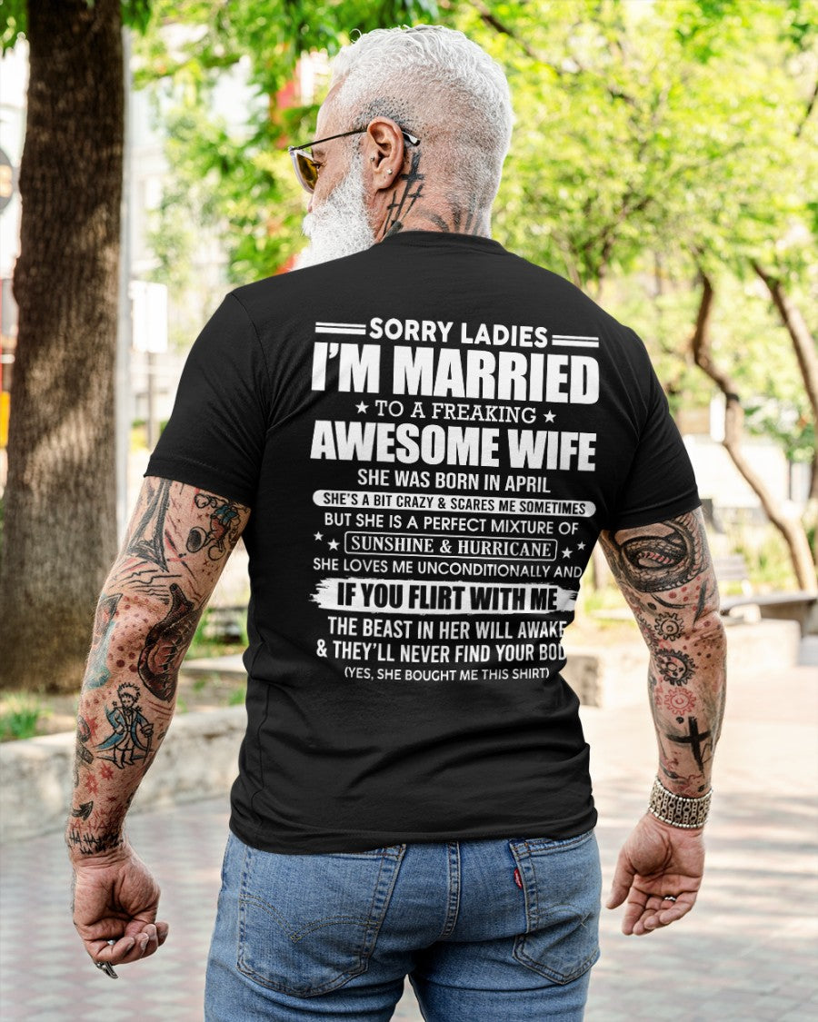 APRIL - MARRIED AWESOME WIFE - GIFT FOR HUSBAND - NTTD04 (SKU08-33-04)