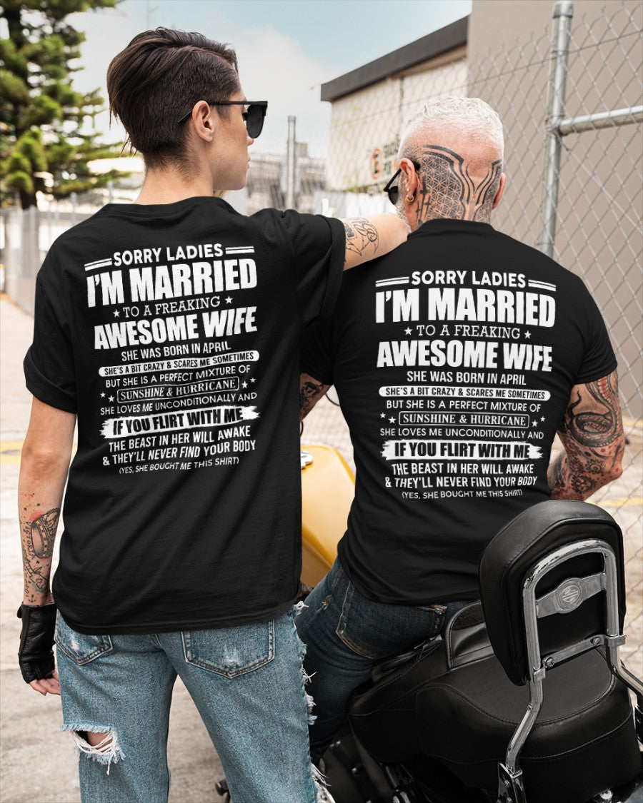 APRIL - MARRIED AWESOME WIFE - GIFT FOR HUSBAND - NTTD04 (SKU08-33-04)