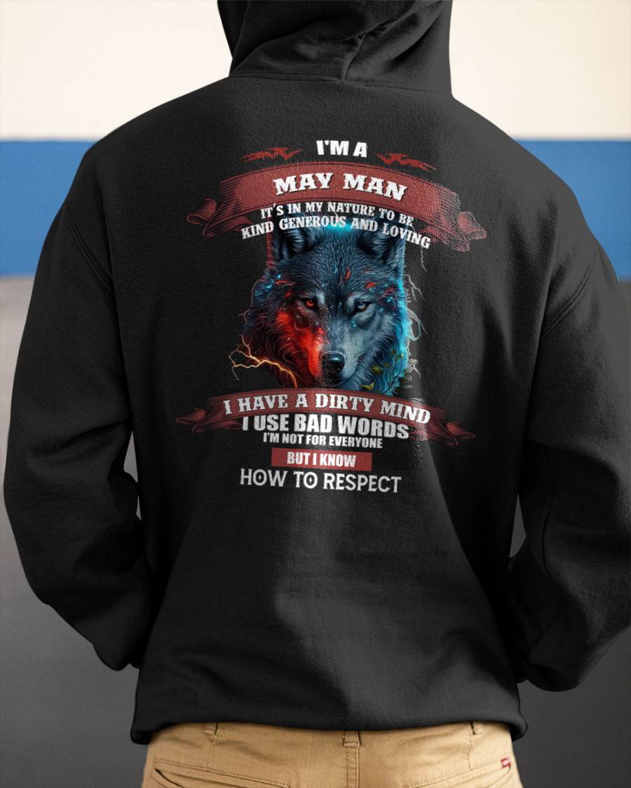 MAY - KNOW HOW TO RESPECT - BIRTHDAY T-SHIRT FOR MEN - NTTD05 (SKU12-162-05)