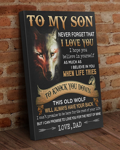 CANVAS FOR SON - BEST GIFT FROM DAD - NTTD00 (SKU2605-27)