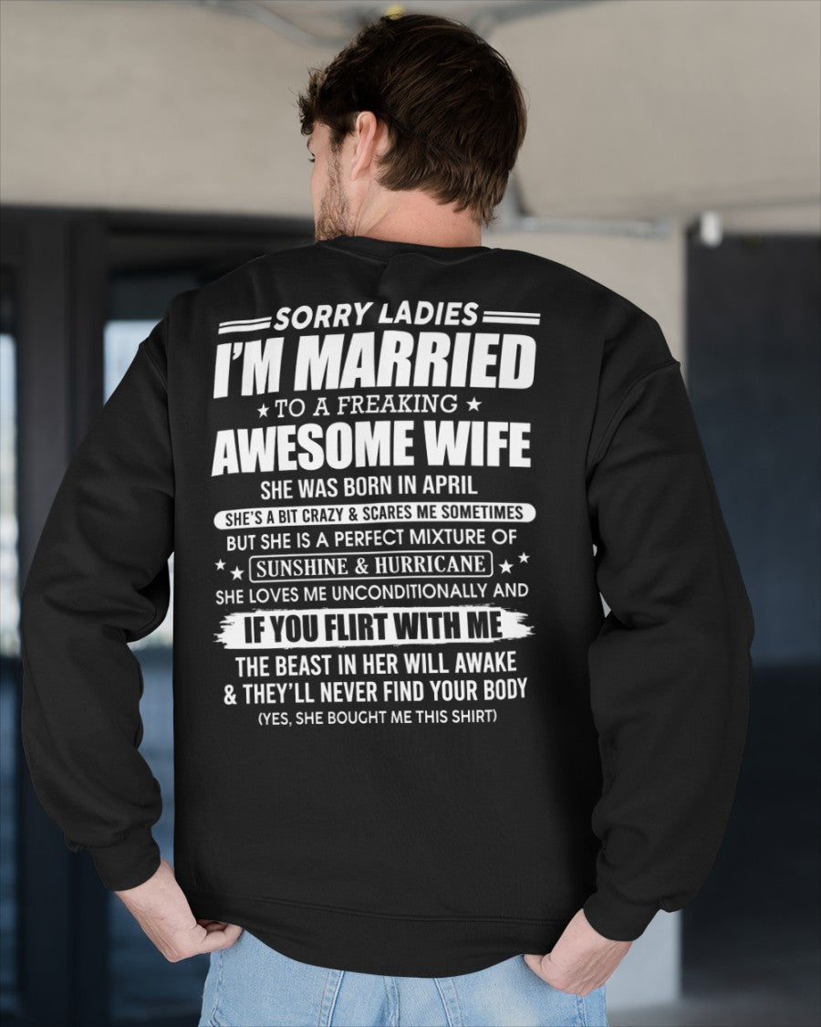 APRIL - MARRIED AWESOME WIFE - GIFT FOR HUSBAND - NTTD04 (SKU08-33-04)