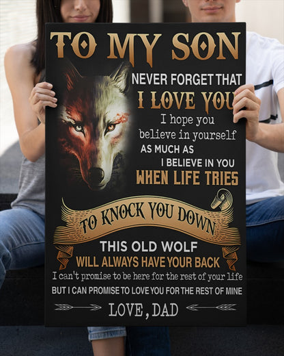 CANVAS FOR SON - BEST GIFT FROM DAD - NTTD00 (SKU2605-27)