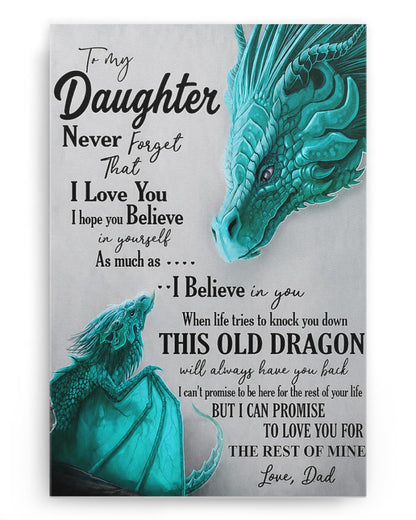 CANVAS FOR DAUGHTER - BEST GIFT FROM DAD - NTTD00 (SKU2605-181)