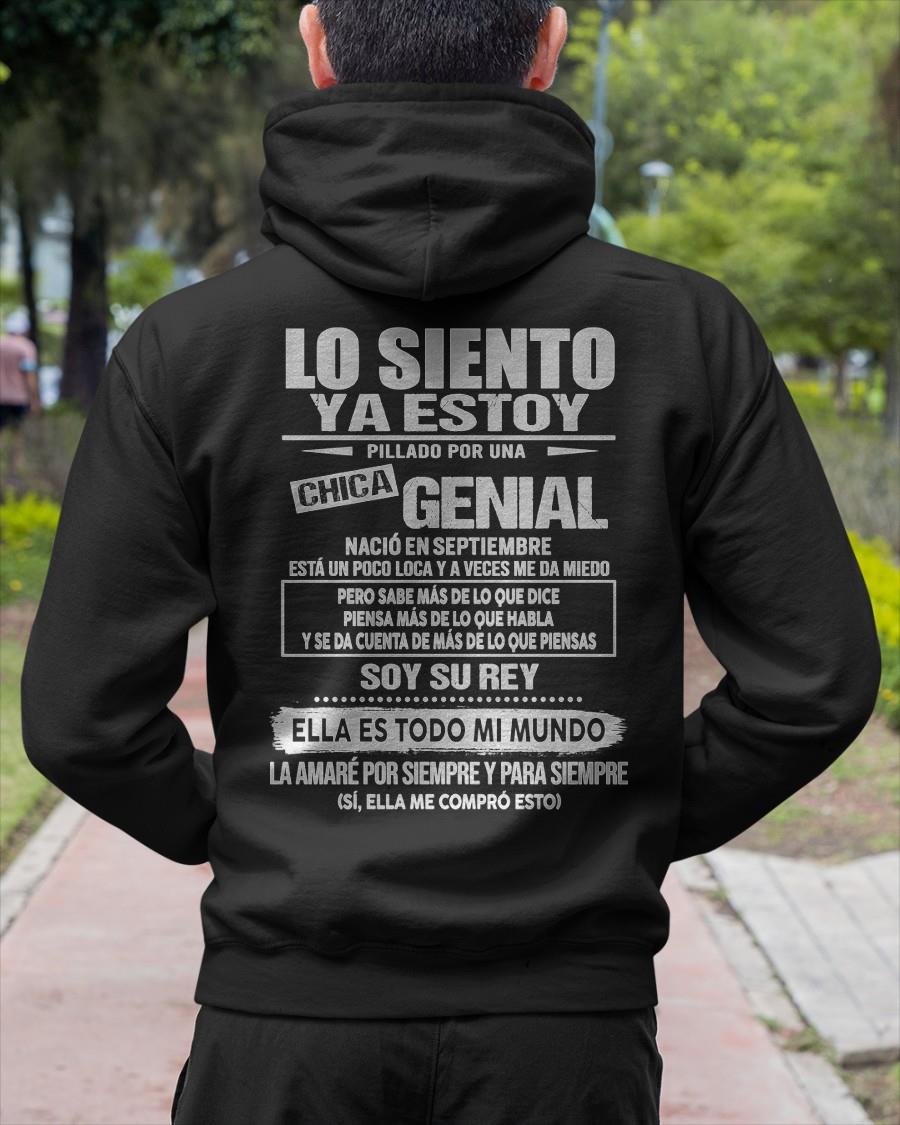 Septiembre - Chica genial nació en septiembre - Regalo especial para novio - Black - T09 (SKU05-80-09)