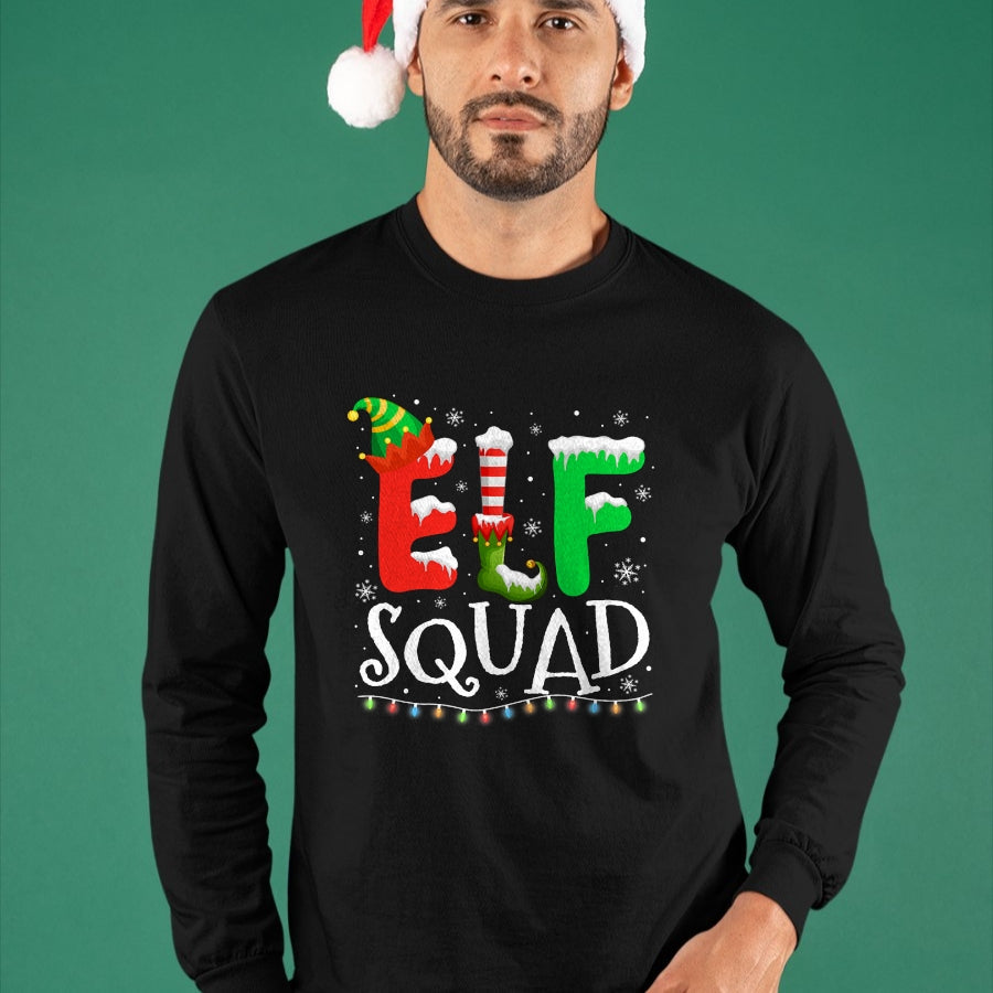 Elf Family Christmas Matching Pajamas Xmas Elf Squad T-Shirt - Christmas Unisex T-Shirt/Hoodie/Sweatshirt - HNDS00
