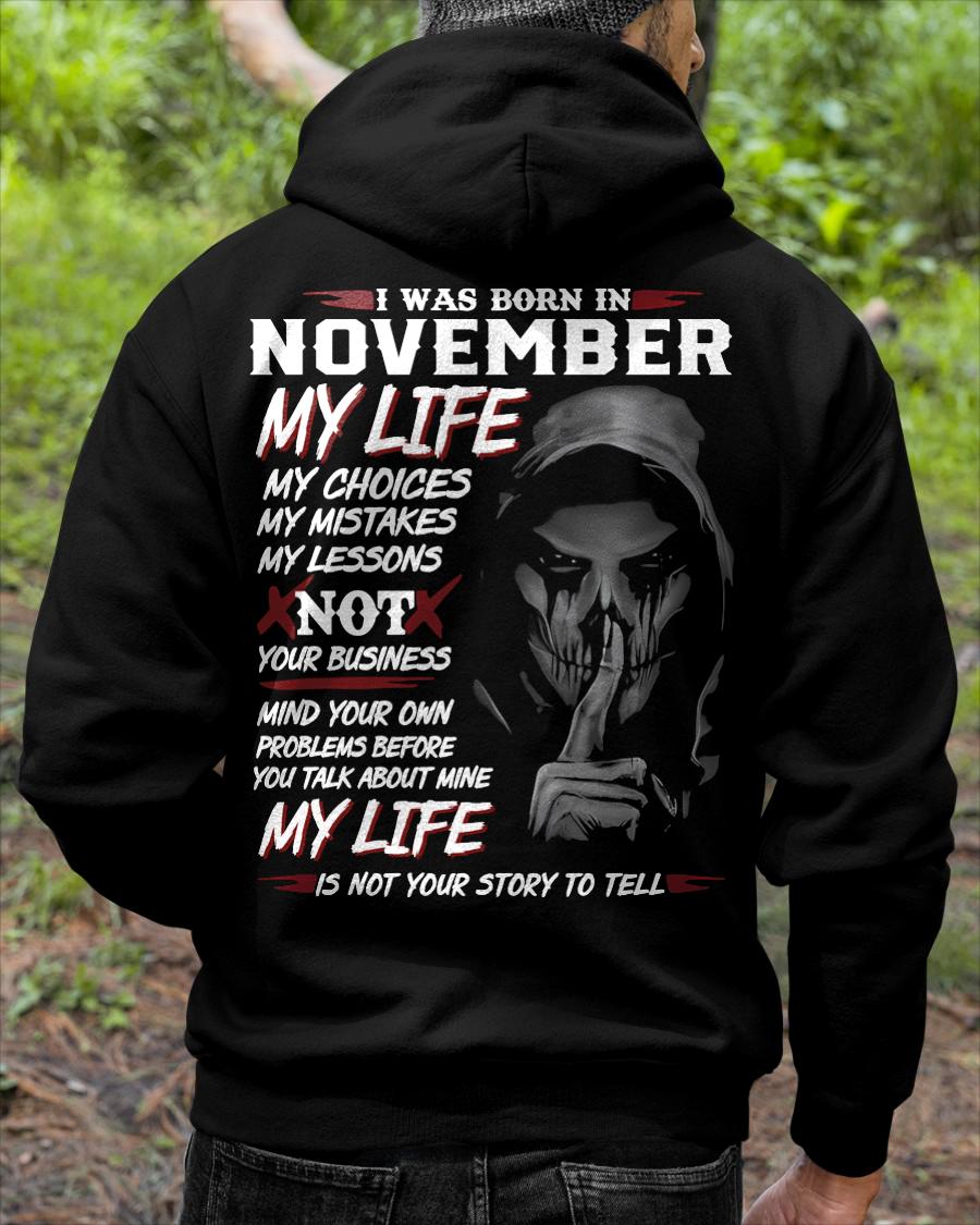 NOVEMBER - MY LIFE MY CHOICES - UNIQUE BIRTHDAY GIFT FOR MEN - NTTD11 (SKU08-36-11)