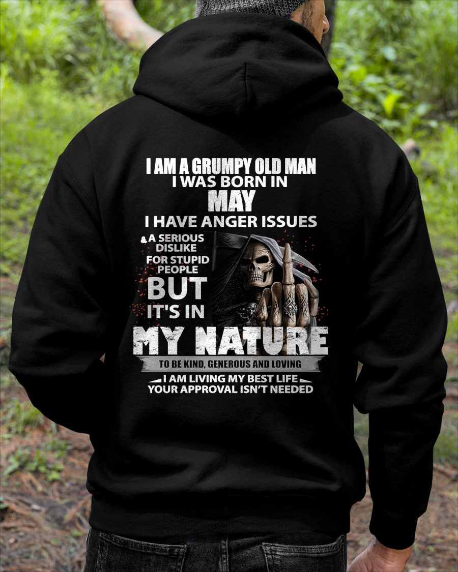 MAY - GRUMPY OLD MAN - BIRTHDAY T-SHIRT FOR MEN - NTTD05 (SKU-GRUMPYM-05)