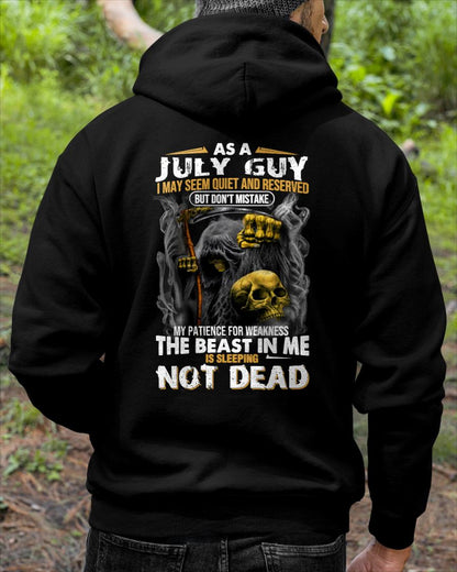 JULY - THE BEAST IN ME IS SLEEPING - BIRTHDAY T-SHIRT FOR MEN - NTTD07 (SKU08-82-07)