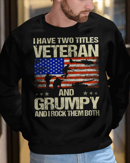 VETERAN AND GRUMPY FUNNY DAD PAPA GRANDPA - GIFT FOR MAN - NTTD00 (SKU8-GRUMPY2)