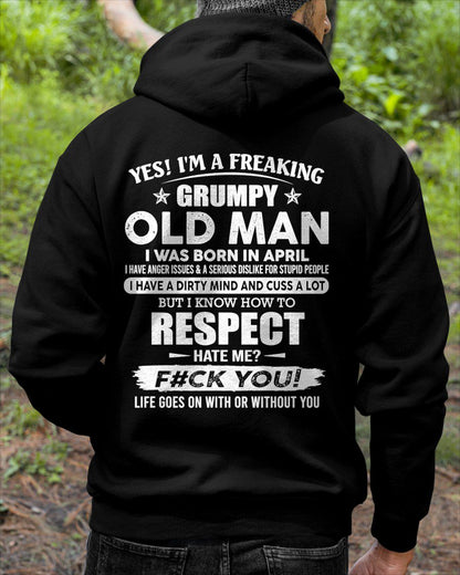 APRIL - FREAKING GRUMPY OLD MAN - BIRTHDAY GIFT FOR MEN - NTTD04 (SKU09-04-04)