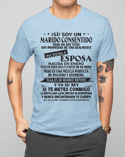 Enero - Esposa increíble nació en enero - Regalo especial para Marido - T01 (SKU05-105-01)