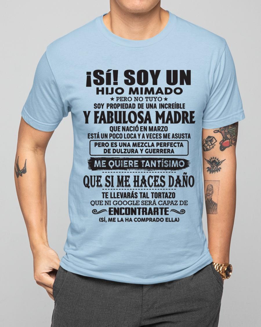 Madre increíble nació en marzo – Regalo especial para hijo – T03 (SKU06-12)