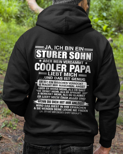 DEU00 - JA, ICH BIN EIN STURER SOHN T-SHIRT – GEBURTSTAGSGESCHENK VON EINEM -PAPA - nttd00 (SKU2606-87-00)