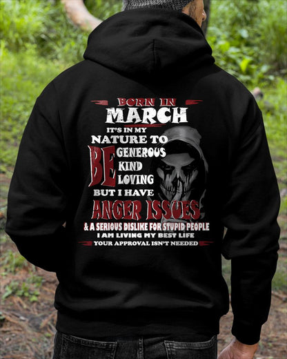 MARCH - IT'S IN MY NATURE TO BE KIND, GENEROUS AND LOVING - BIRTHDAY T-SHIRT FOR MEN - NTTD03 (SKU-TDS-03)