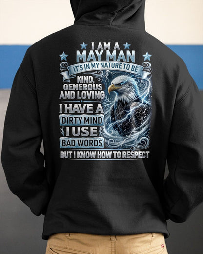 MAY - DIRTY MIND BUT KNOW HOW TO RESPECT - PREMIUM DTG PRINT - BIRTHDAY T-SHIRT FOR MEN - NTTD05 (SKU2604-53-05)