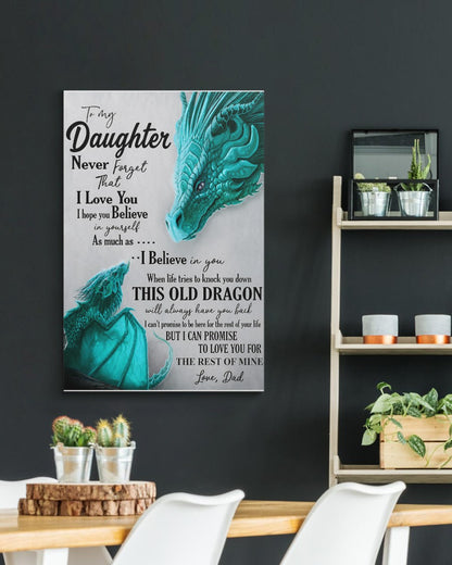 CANVAS FOR DAUGHTER - BEST GIFT FROM DAD - NTTD00 (SKU2605-181)