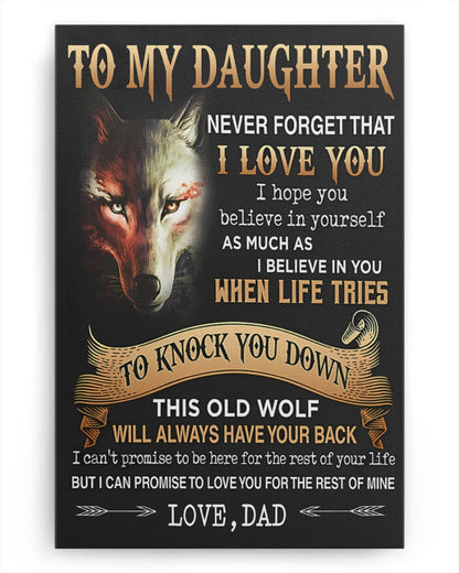 CANVAS FOR DAUGHTER - BEST GIFT FROM DAD - NTTD00 (SKU2605-29)