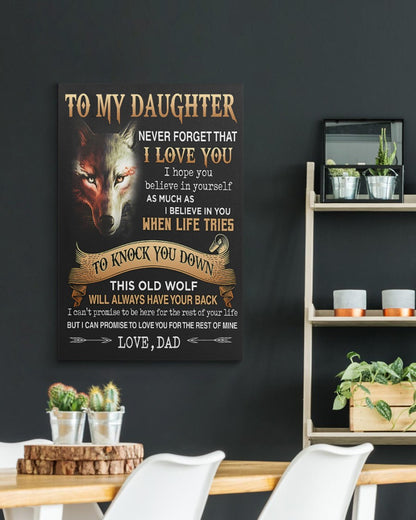 CANVAS FOR DAUGHTER - BEST GIFT FROM DAD - NTTD00 (SKU2605-29)