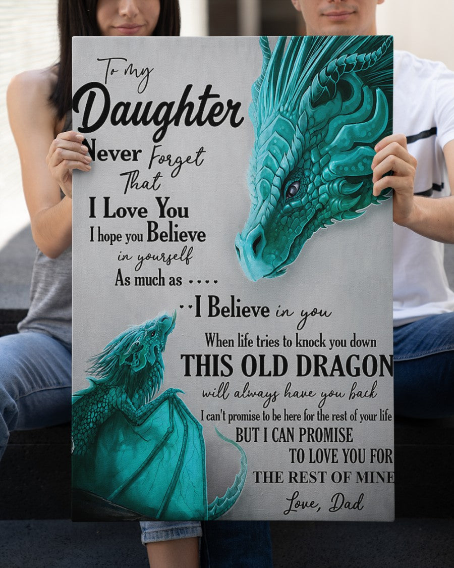 CANVAS FOR DAUGHTER - BEST GIFT FROM DAD - NTTD00 (SKU2605-181)