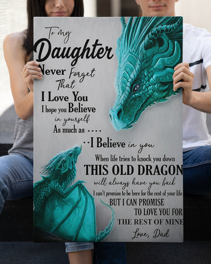 CANVAS FOR DAUGHTER - BEST GIFT FROM DAD - NTTD00 (SKU2605-181)