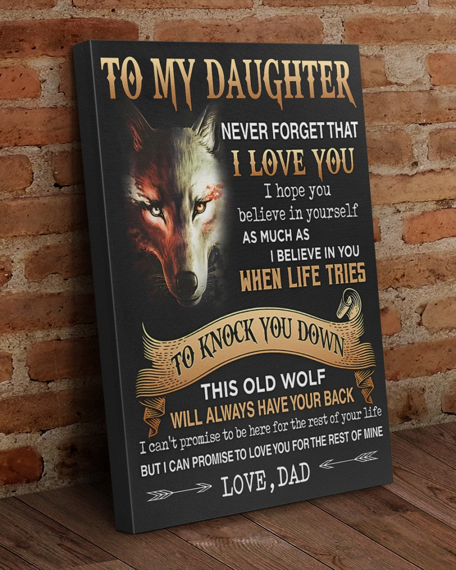 CANVAS FOR DAUGHTER - BEST GIFT FROM DAD - NTTD00 (SKU2605-29)