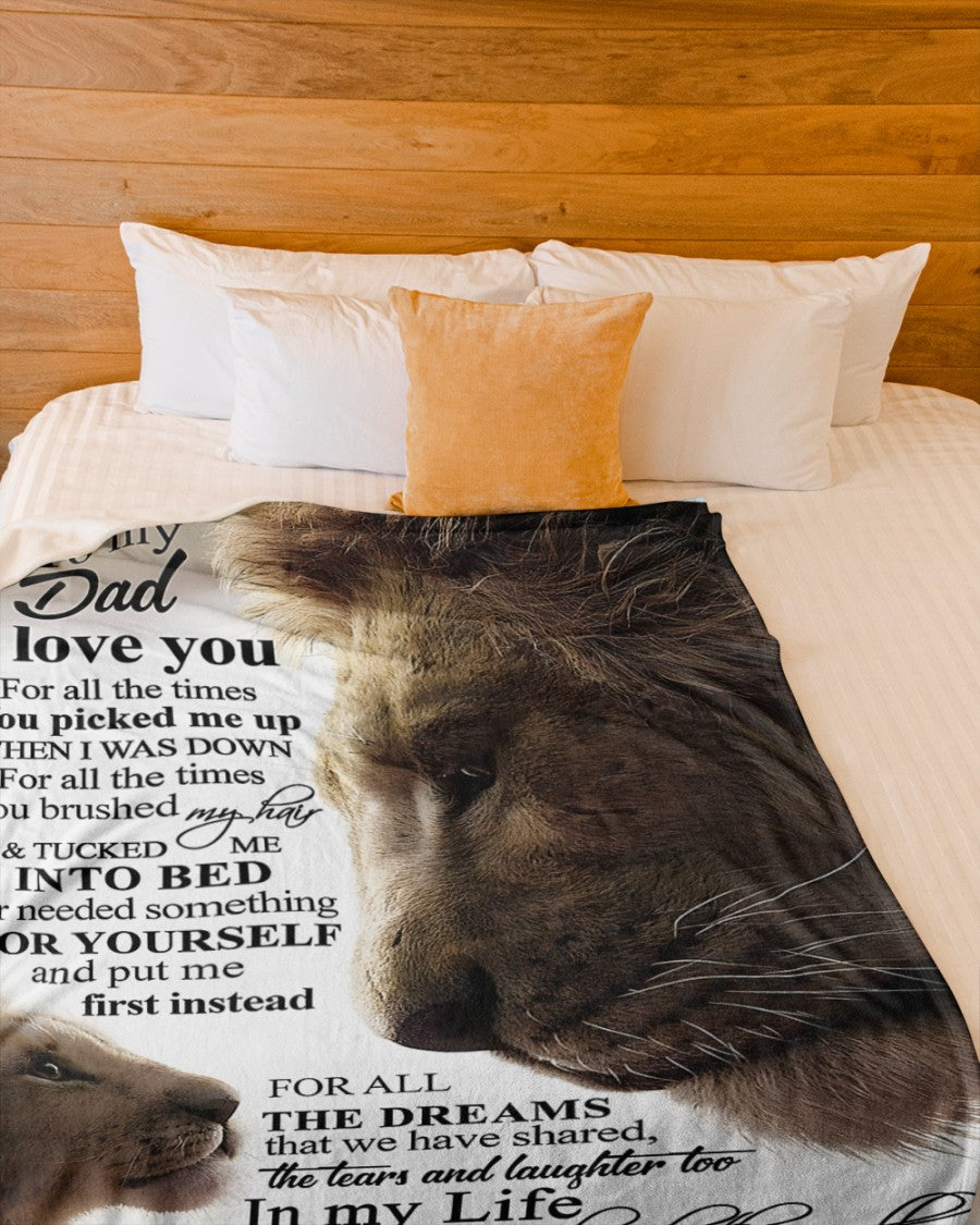 BLANKET FOR DAD – COMFORT & WARMTH GIFT FROM DAUGHTER Sherpa Fleece Quilt Blanket NTTD00 (SKU2605-178)
