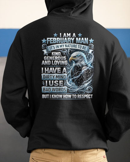 FEBRUARY - KNOW HOW TO RESPECT - BIRTHDAY T-SHIRT FOR MEN - NTTD02 (SKU2607-172-02)