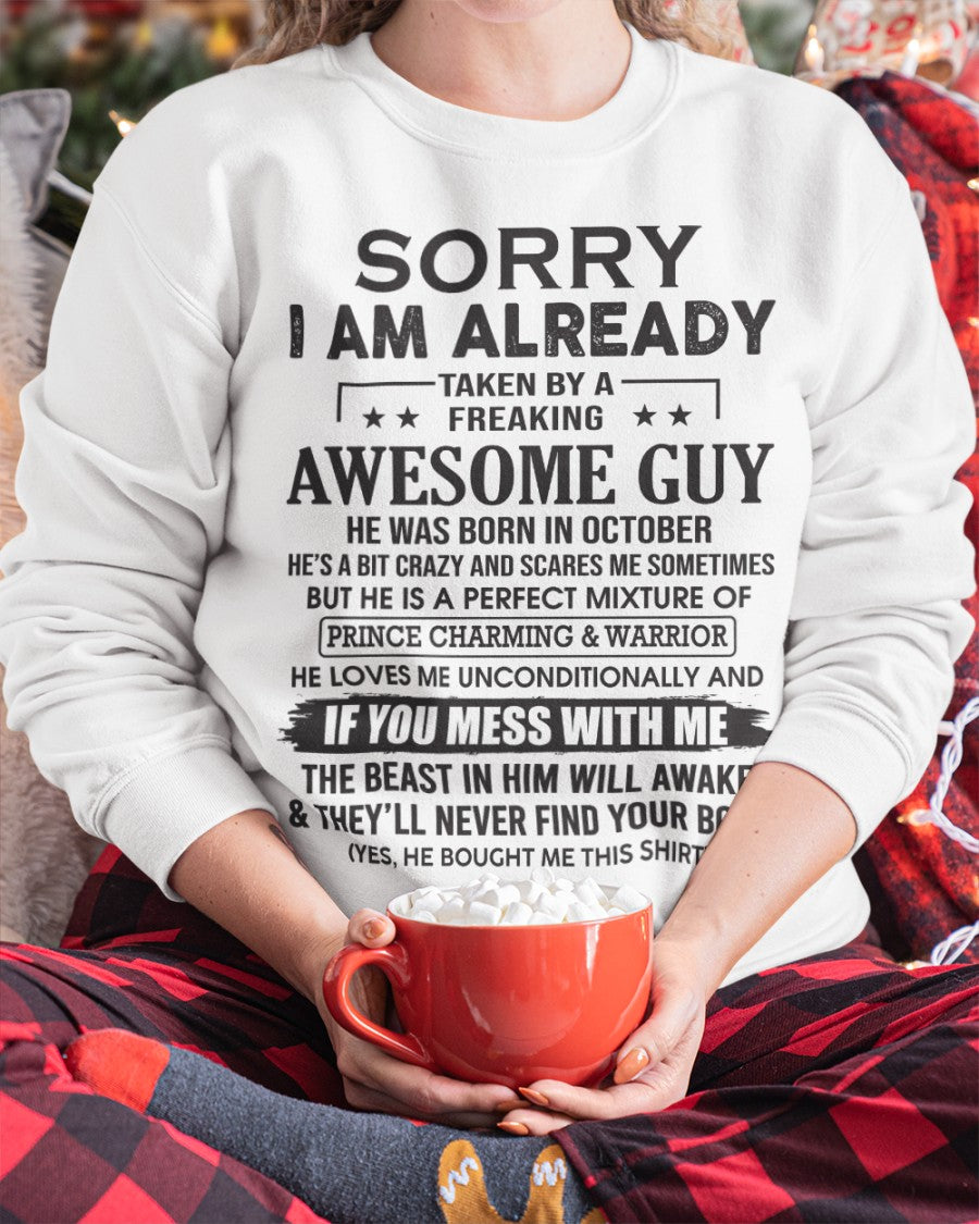 I’M ALREADY TAKEN T-SHIRT OCTOBER EDITION – GIFT FROM BOYFRIEND NTTD10 (SKU08-31-10)