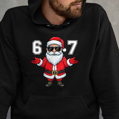 67 Meme Six Seven 6 7 Funny Santa Matching Xmas 67 Christmas T-Shirt - Christmas Unisex T-Shirt/Hoodie/Sweatshirt - HNDS00
