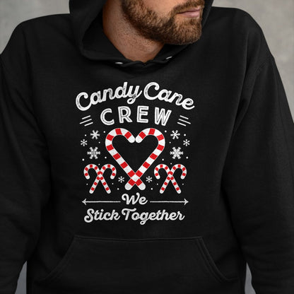 Christmas Candy Cane Heart Holiday Family Matching Pajama PJ T-Shirt - Christmas Unisex T-Shirt/Hoodie/Sweatshirt - HNDS00