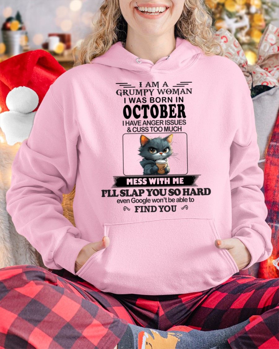 OCTOBER -  GRUMPY WOMAN - BIRTHDAY GIFT FOR WOMEN - NTTD10 (SKU-GPWM-10)