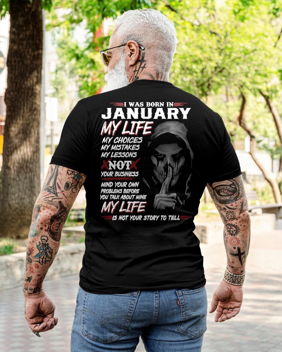 JANUARY - MY LIFE MY CHOICES - UNIQUE BIRTHDAY GIFT FOR MEN - NTTD01 (SKU08-36-01)