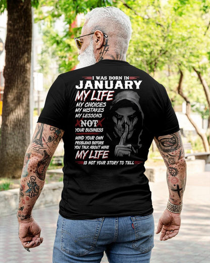 JANUARY - MY LIFE MY CHOICES - UNIQUE BIRTHDAY GIFT FOR MEN - NTTD01 (SKU08-36-01)