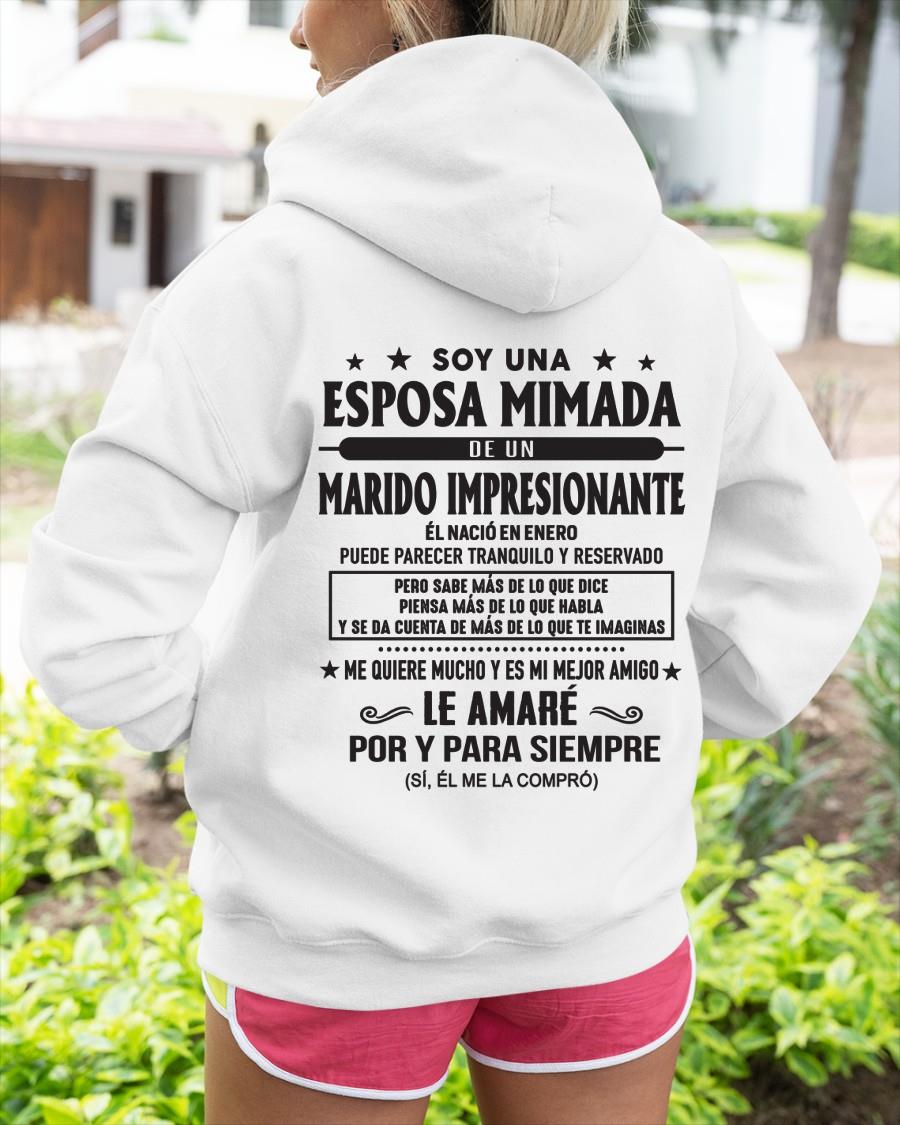 Enero - Soy una Esposa mimada de un Marido impresionante - Regalo especial para tu esposa - T01 (SKU05-101-01)