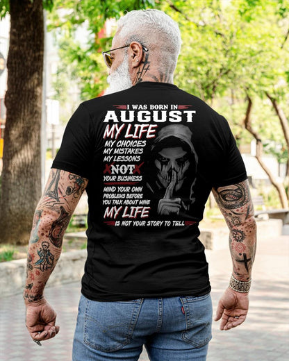 AUGUST - MY LIFE MY CHOICES - UNIQUE BIRTHDAY GIFT FOR MEN - NTTD08 (SKU08-36-08)