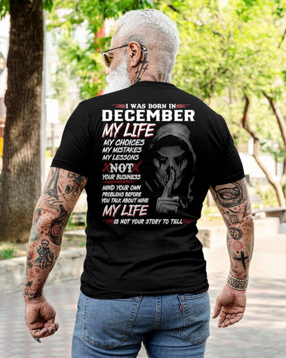 DECEMBER - MY LIFE MY CHOICES - UNIQUE BIRTHDAY GIFT FOR MEN - NTTD12 (SKU08-36-12)