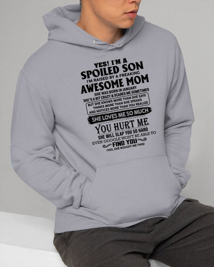 JANUARY - SPOILED SON T-SHIRT - GIFT FROM MOM - NTTD01 (SKU-SPW-01)