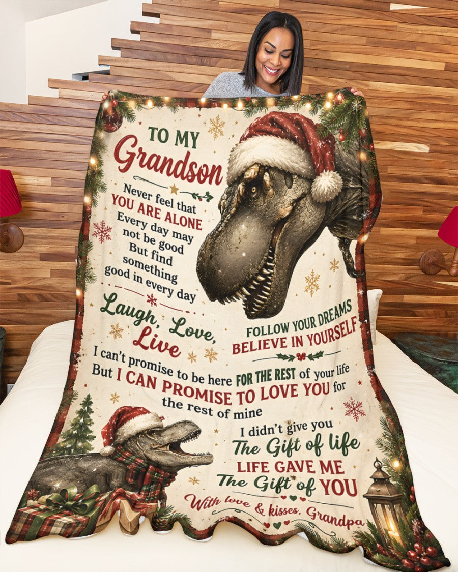 BLANKET FOR GRANDDAUGHTER – COMFORT & WARMTH GIFT FROM GRANDPA  Sherpa Fleece Quilt Blanket NTTD00 (SKU2607-154)