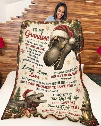 BLANKET FOR GRANDDAUGHTER – COMFORT & WARMTH GIFT FROM GRANDPA  Sherpa Fleece Quilt Blanket NTTD00 (SKU2607-154)