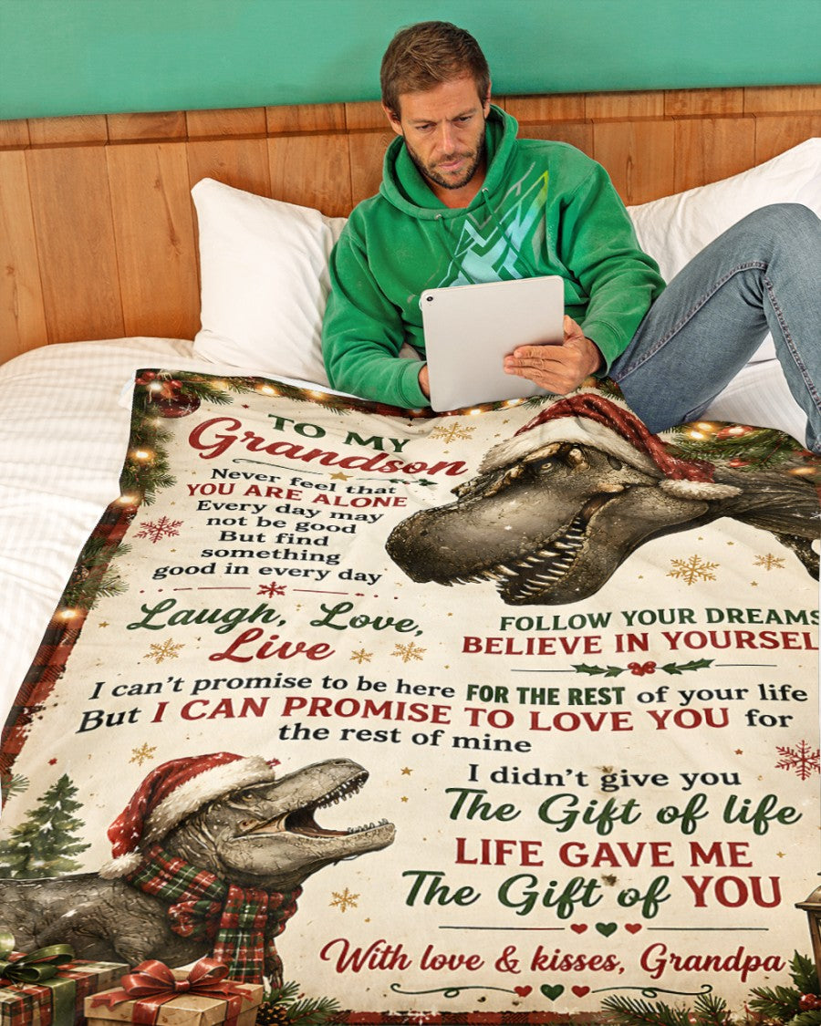 BLANKET FOR GRANDDAUGHTER – COMFORT & WARMTH GIFT FROM GRANDPA  Sherpa Fleece Quilt Blanket NTTD00 (SKU2607-154)