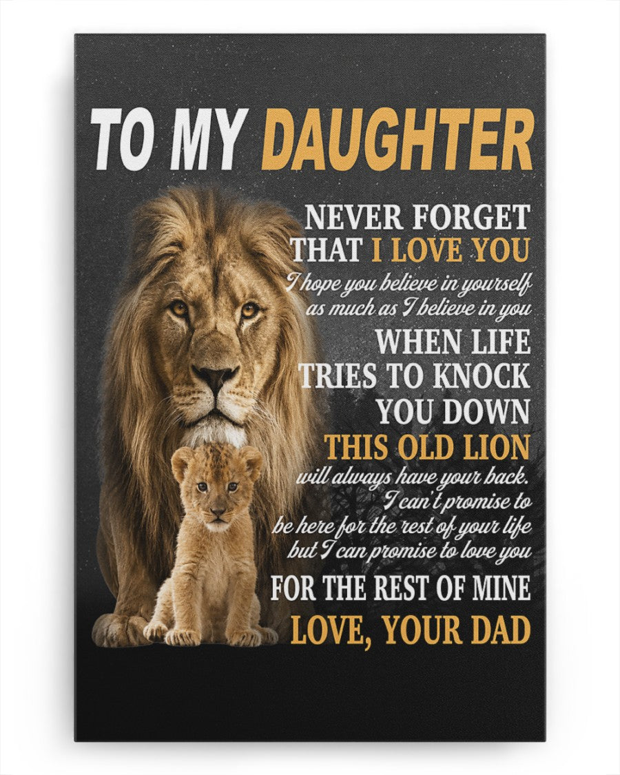 CANVAS FOR DAUGHTER - BEST GIFT FROM DAD - NTTD00 (SKU2605-54)
