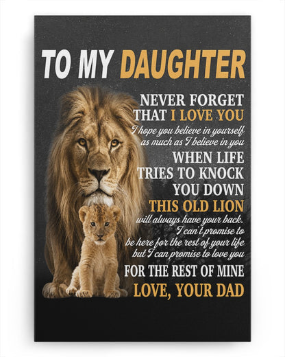 CANVAS FOR DAUGHTER - BEST GIFT FROM DAD - NTTD00 (SKU2605-54)