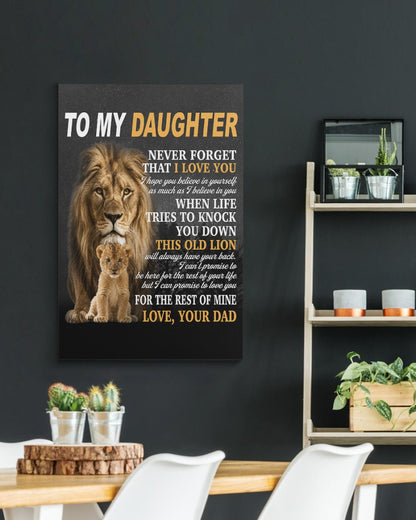 CANVAS FOR DAUGHTER - BEST GIFT FROM DAD - NTTD00 (SKU2605-54)
