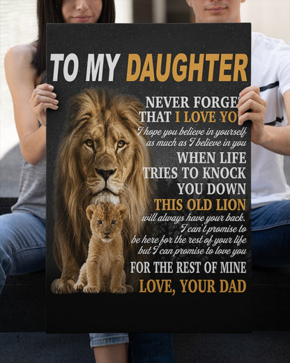 CANVAS FOR DAUGHTER - BEST GIFT FROM DAD - NTTD00 (SKU2605-54)