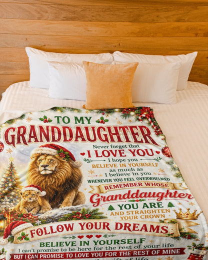 BLANKET FOR GRANDDAUGHTER – COMFORT & WARMTH GIFT FROM GRANDPA  Sherpa Fleece Quilt Blanket NTTD00 (SKU2607-156)