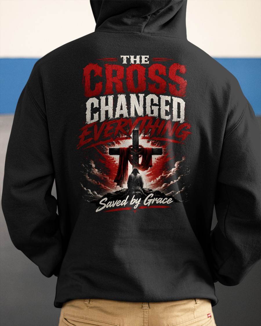 THE CROSS CHANGED EVERYTHING - CHRISTIAN T-SHIRT - FOR MEN NTTD00 (SKU2608-78)